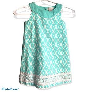 Maggie & Zoe Tiffany Blue Geometric Shift Dress  US 5